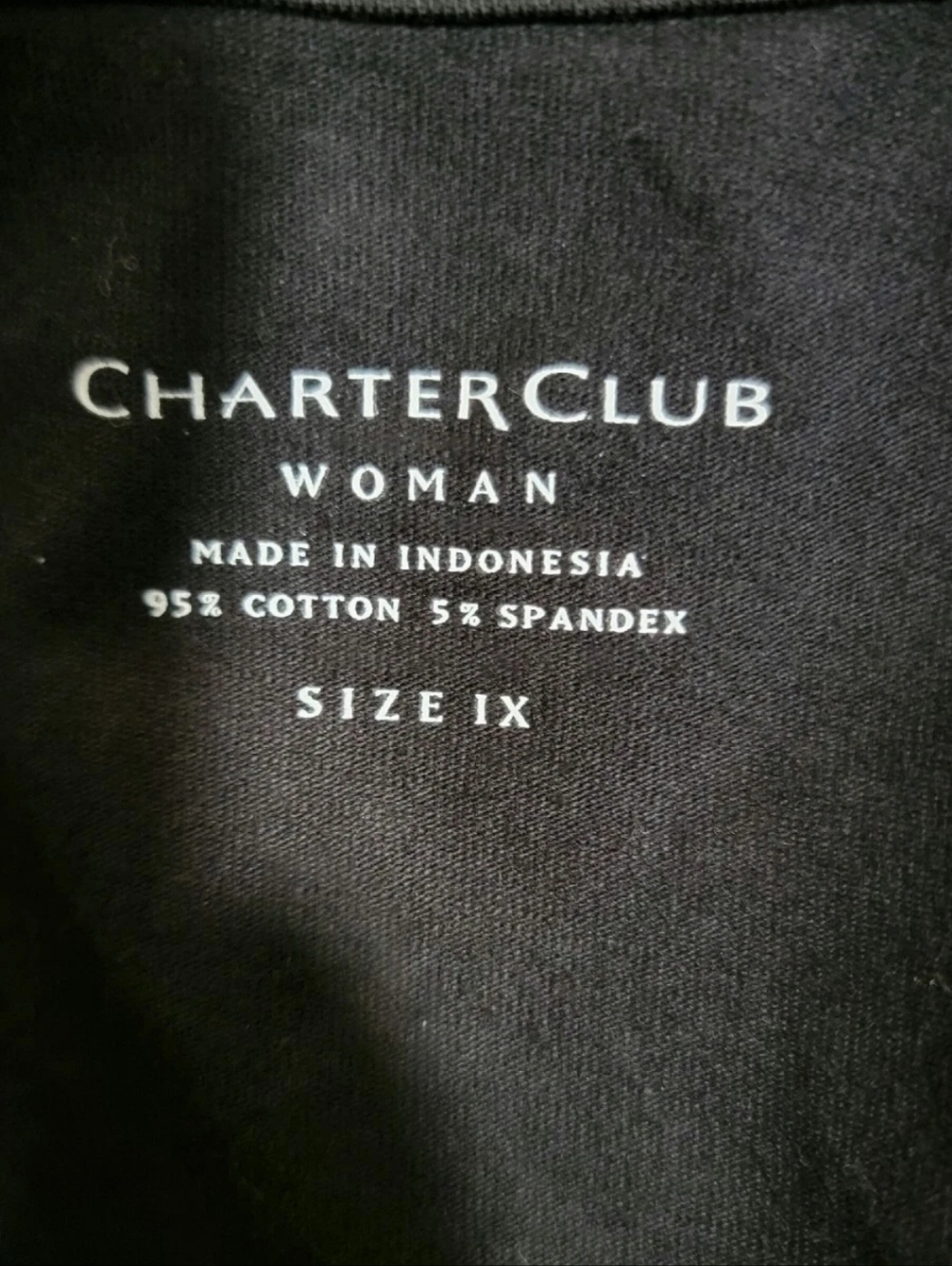Charter Club Stud Embellished Black Long Sleeve Shirt Size 1X - Picture 4 of 7